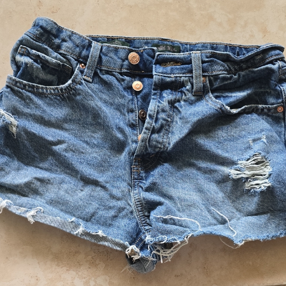 Wild Fable Classic Blue Ripped Jean Shorts